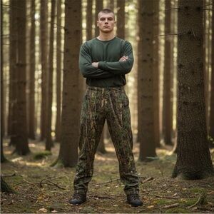 Pro Rainer Trebark Series Mens Outdoor Hunting Camouflage Nylon Rain Pants Large